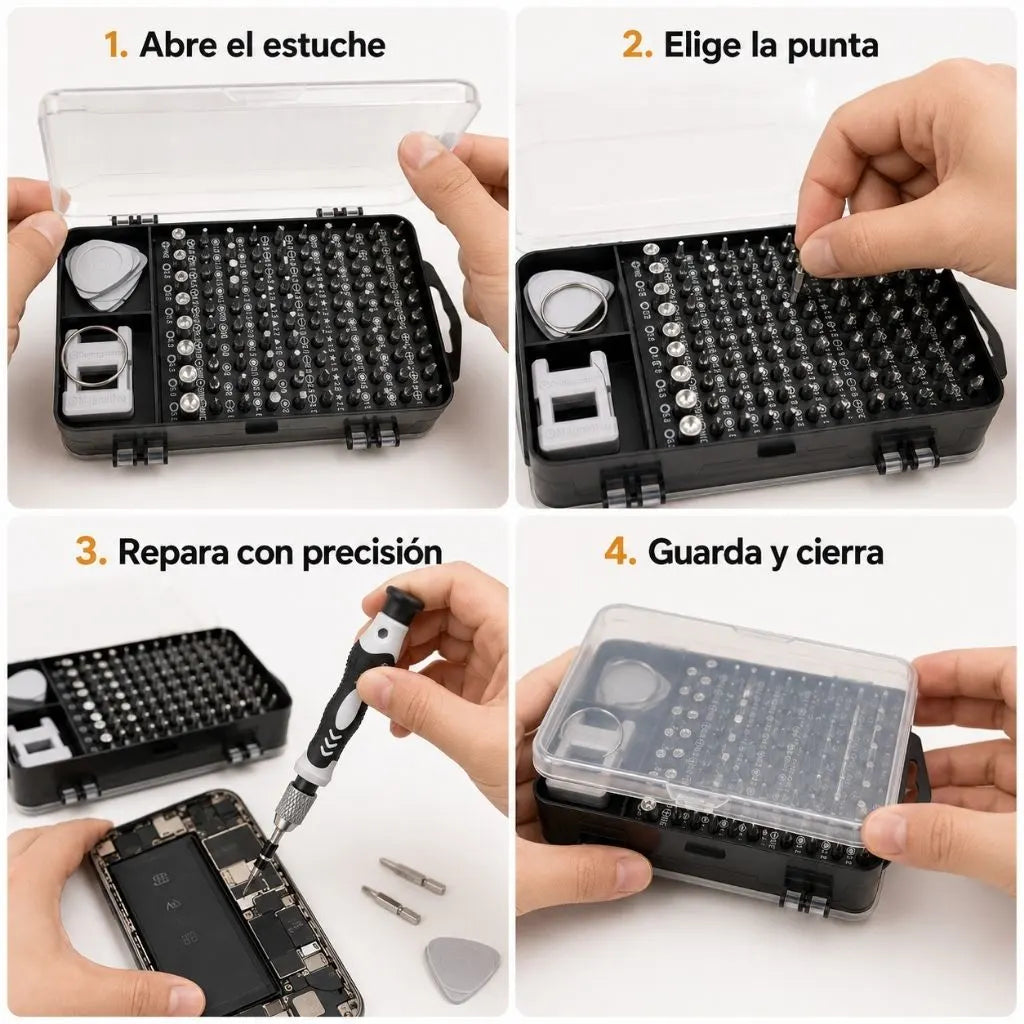 El Reparatodo™ — Una sola caja para arreglar todo lo que se desarma