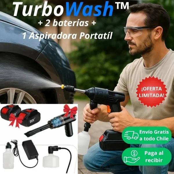 TurboWash™ + Aspiradora Portátil