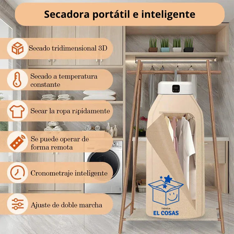 Secadora Portátil con Esterilización UV — Secado en minutos